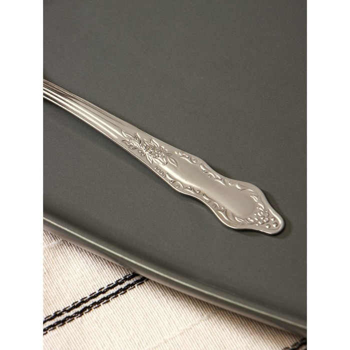 Вилка десертная &laquo;Славяна&raquo;, h=16 см, толщина 1,2 мм, цвет серебряный