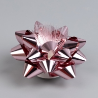 Светодиодная игрушка &laquo;Бант-звезда&raquo; 9 &times; 6 &times; 9 см, батарейки LR44х3 (в комплекте), свечение мульти, розовая