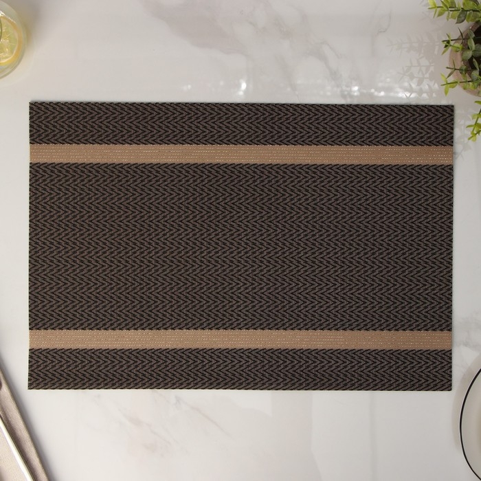 Салфетка сервировочная на стол Доляна &laquo;Рона&raquo;, 45&times;30 см, цвет коричневый