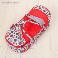 Коляска-трансформер &laquo;Гном&raquo;, пластиковые колёса, оттенки красного, рисунок МИКС