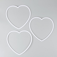 Основа для изготовления ловца снов &laquo;Сердце&raquo;, набор 3 шт., размер 1 шт. &mdash; 25 &times; 25 &times; 0,73 см