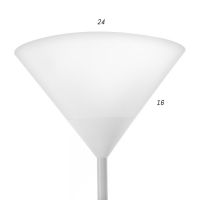 Торшер "Тренд 2" 1х40Вт Е27+1хЕ27 40Вт белый 22х22х180 см.