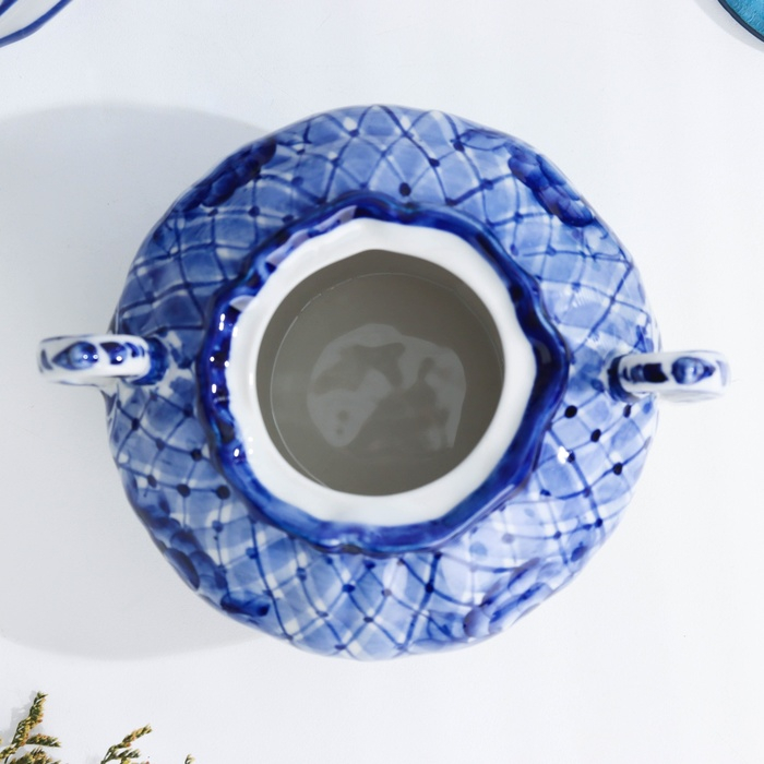 Сахарница &laquo;Алевтина&raquo;, гжель