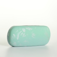 Футляр для очков на хлопушке, длина 16 см, цвет зелёный