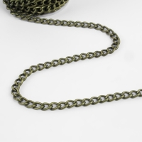 Цепочка для сумки, 7 &times; 11 мм, 10 &plusmn; 0,5 м, цвет бронзовый