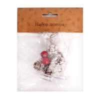 Новогодняя подвеска с природным декором &laquo;Зимняя ёлочка&raquo;