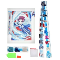 Алмазная мозаика с полным заполнением на холсте &laquo;Самурай с клинком&raquo;&lrm;, 20 х 30 см