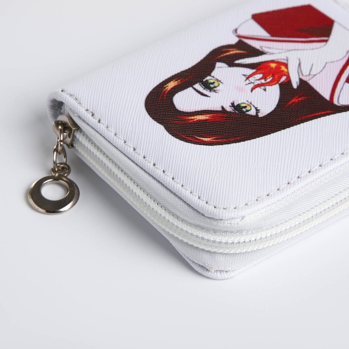 Кошелёк детский на молнии &laquo;Выбражулька&raquo;, цвет белый
