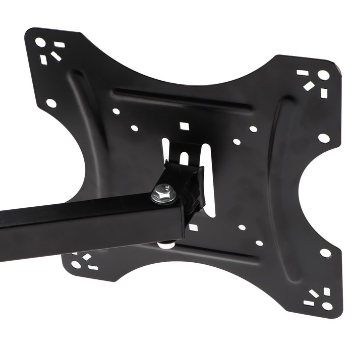 Кронштейн Luazon KrON-76, для ТВ, наклонно-поворотный, 14-42", 60-200 мм от стены, чёрный