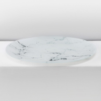 Набор столовый Доляна &laquo;Мрамор&raquo;, 7 предметов: тарелка d=30 см - 1 шт, d=21,5 см - 6 шт, цвет белый