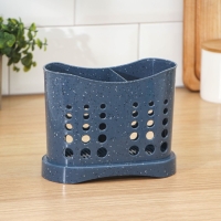 Сушилка для столовых приборов STONE, 16,8&times;8,4&times;13,3 см, цвет темный камень