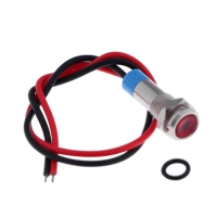 Светодиод, 12 В, 7,8 &times;16,5 мм, посадочный d=6 мм, красный