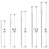Иглы для вышивания &laquo;Ассорти&raquo;, d = 0,85 / 1,05 / 1,25 мм, 4 - 6 см, 25 шт