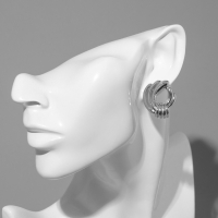 Серьги металл &laquo;Атмосфера&raquo; венец, цвет серебро