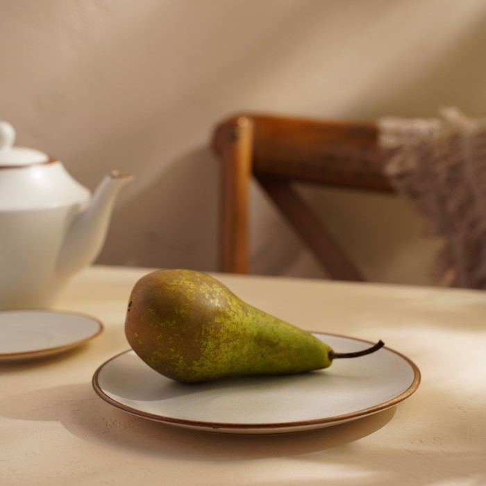 Тарелка обеденная фарфоровая SL Home &laquo;Волна в камне&raquo;, d=20,5 см, цвет белый