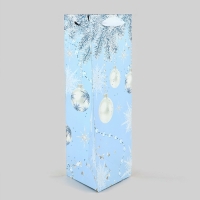 Пакет под бутылку, треугольный &laquo;Счастье&raquo;, 13 х 32 х 11.3 см, Новый год