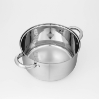 Набор посуды из нержавеющей стали Доляна &laquo;Гретте&raquo;, 3 предмета: сотейник 1,5 л, d=16 см, кастрюли 2 л, 4 л, d=18 см, d=22 см, крышки