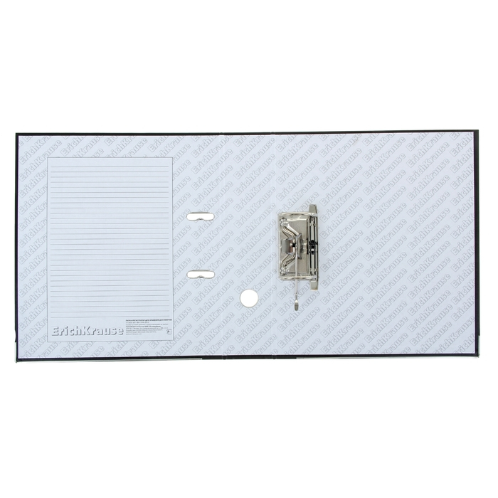 Папка-регистратор А4, 70 мм, ErichKrause, Business, собранная, карман на корешок, металлический кант, вместимость 450 листов, чёрная