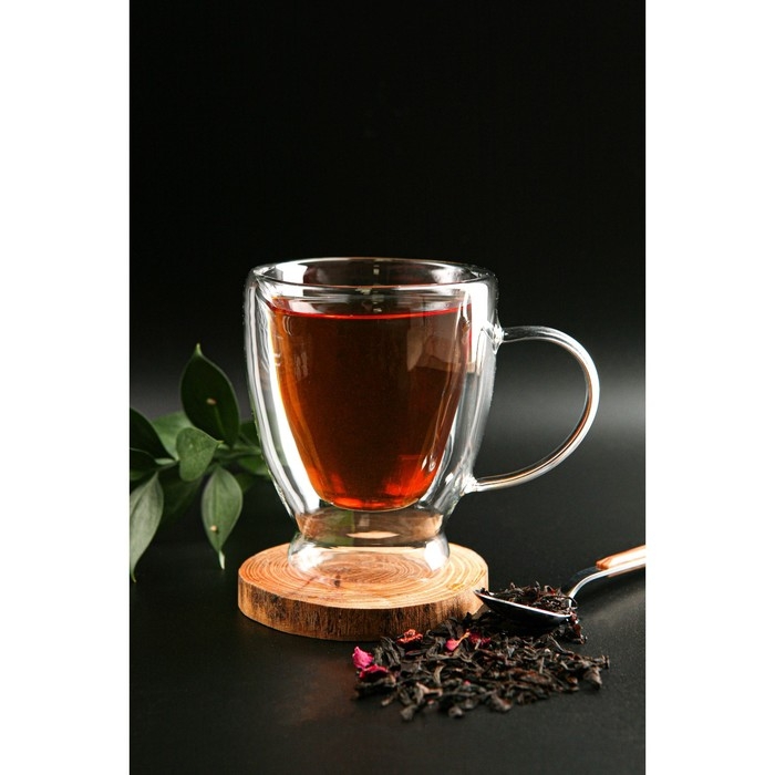 Кружка стеклянная с двойными стенками &laquo;Дуо&raquo;, 300 мл