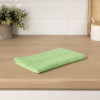 Тряпка для пола Raccoon, 250 г/м&sup2;, 50&times;30 см, микрофибра, с оверлоком, 1 шт, цвет зеленый