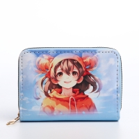 Кошелёк детский на молнии &laquo;Выбражулька&raquo;, цвет голубой