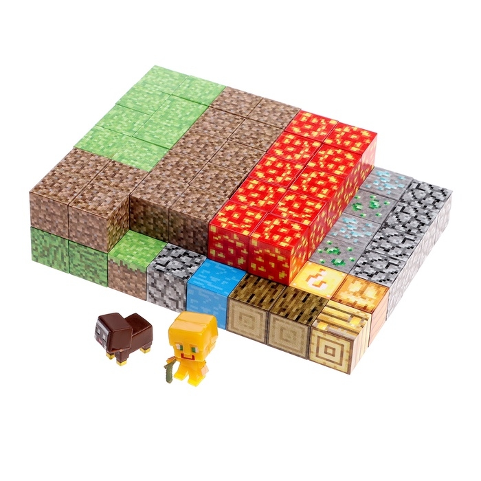 Конструктор UNICON &laquo;Магнитные кубики. Мой мир&raquo;, 2 фигурки, 80 деталей