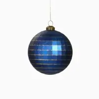 Набор шаров пластик d-8 см, 6 шт "Вестон" галант, синий