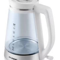 Чайник HYK-G3037 1,9л 3000Вт белый (стекло)