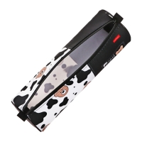 Пенал-тубус мягкий 70 х 210 мм, Hatber "В мире мишек" чёрный/белый NPt_60124