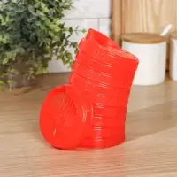 Крышка сливная, ТО-82 мм, винтовая, пластик, цвет МИКС