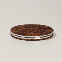 Зеркало складное &laquo;Орнамент&raquo;, d = 7,2 см, с увеличением, цвет коричневый