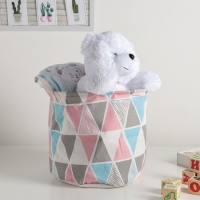 Корзина для белья Доляна &laquo;Ромбы&raquo;, 30&times;30&times;30 см