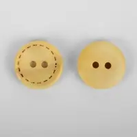 Пуговицы деревянные &laquo;Круг&raquo;, 2 прокола, d=18 мм, набор 10 шт., светло-бежевые