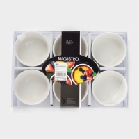 Набор рамекинов из жаропрочной керамики Magistro &laquo;Каспар&raquo;, 6 предметов: 200 мл, цвет белый