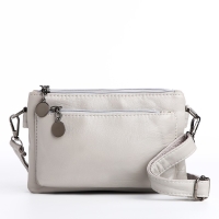 Сумка кросс-боди на молнии, цвет серый