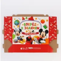 Коробка складная &laquo;Вперёд к знаниям&raquo;, Микки Маус,  33,7 х 25,7 х 7,9 см
