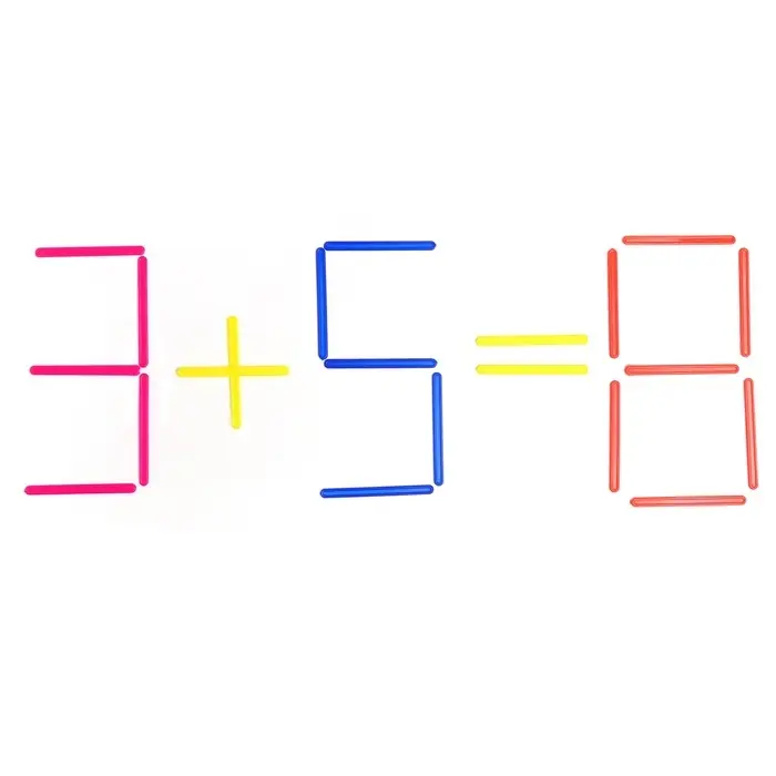 Счетные палочки 50 штук, в пластиковом пенале, МИКС &laquo;Смешарики&raquo;