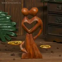 Сувенир дерево "Узы брака" коричневый цвет 20х9х3 см