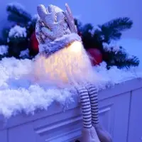 Фигура текстиль &laquo;Гном лосяш&raquo; 33 см, 1 LED, от батареек AG13&times;3, свечение тёплое белое