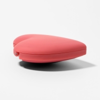 Расчёска массажная &laquo;Сердце&raquo;, складная, с зеркалом, 8&times;2.5 см, матовая, розовая