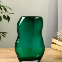 Ваза стекло настольная "Шерил" 27х16 см, зелёный