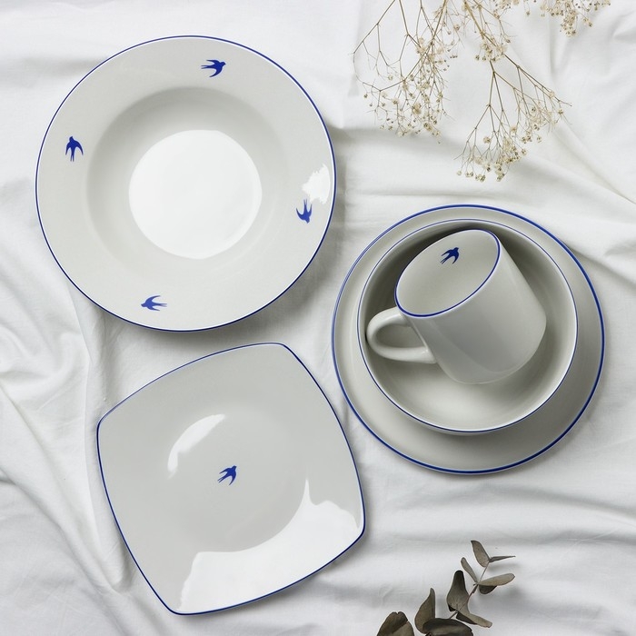 Кружка белая керамическая &laquo;Ласточка&raquo;, 300 мл