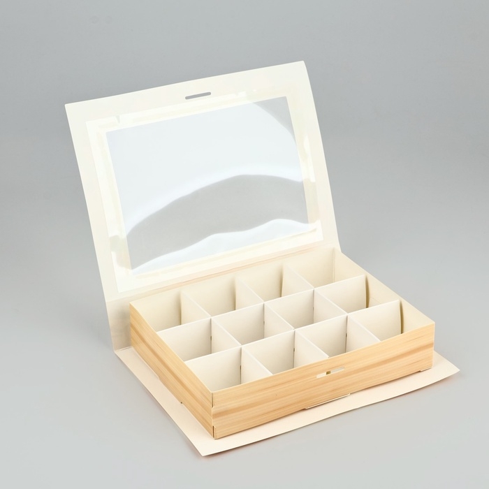 Коробка под 12 конфет с ячейками &laquo;Подарок для тебя&raquo; 18.5 х 13.5 х 3.5 см