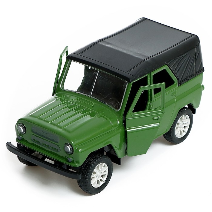 Машина металлическая &laquo;УАЗ Hunter&raquo;, инерция, 1:32, свет и звук, цвет зелёный