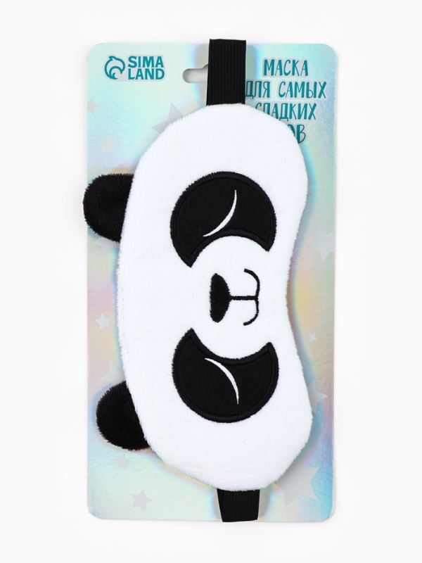 Маска для сна фигурная &laquo;Панда&raquo;, цвет белый