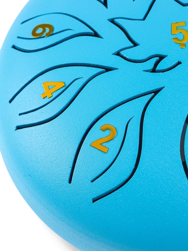 Глюкофон - музыкальный инструмент, цветок синий, 11 лепестков, 18 х 18 х 11 см