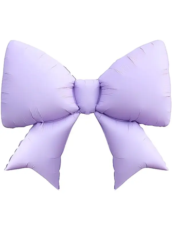 Воздушный шар фольгированный 39" "Бант" цвет сиреневый сатин