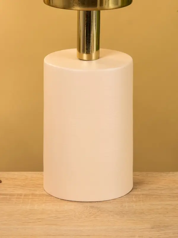 Подсвечник на 1 свечу "Кубок" бежевый с золотом 10х10х28,5 см