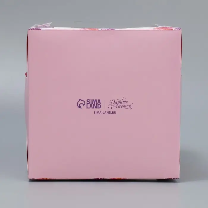 Коробка под маленький торт, кондитерская упаковка, &laquo;Паттерн&raquo;, 15 х 15 х 18 см