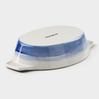 Форма для запекания из фарфора овальная Доляна &laquo;Космос&raquo;, 500 мл, 22,5&times;13&times;4,5 см, цвет синий